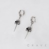 PAIR OF SKULL DAGGER PUNK GOTHIC 316L SURGICAL STEEL EARRING